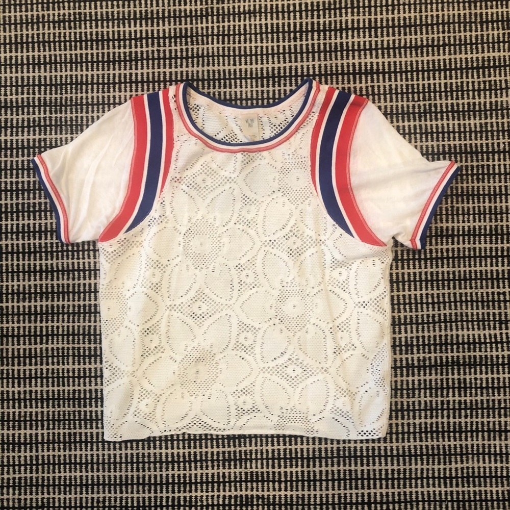 Free People Mesh T-Shirt